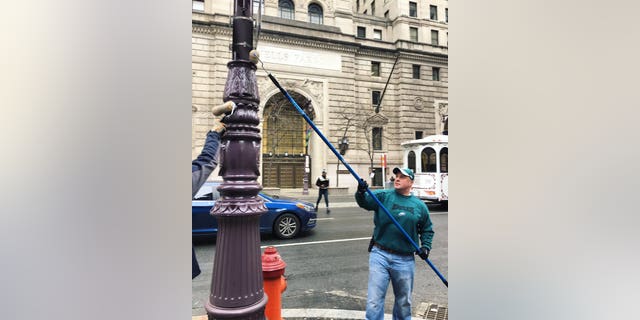 Ahead of Super Bowl LII, hydraulic fluid is reportedly being used to grease poles in Philadelphia.