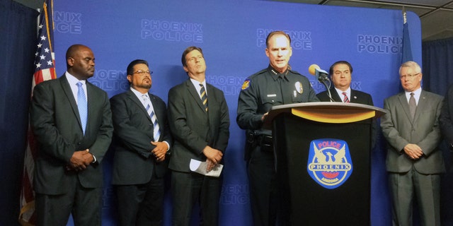 Phoenix Police Chief Joseph Yahner at a news conference on Thursday, Aug. 25, 2016.