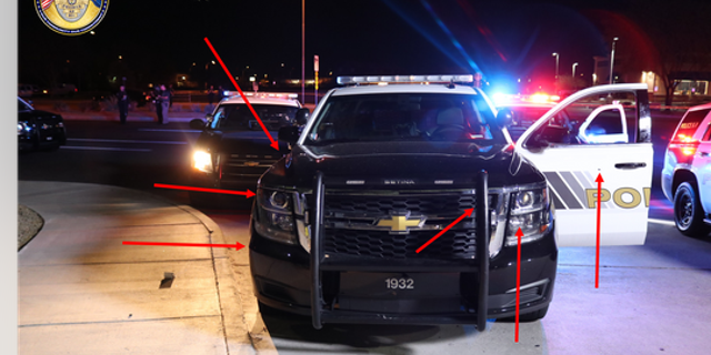 Responding officers said Stout fired multiple rounds at their vehicle.