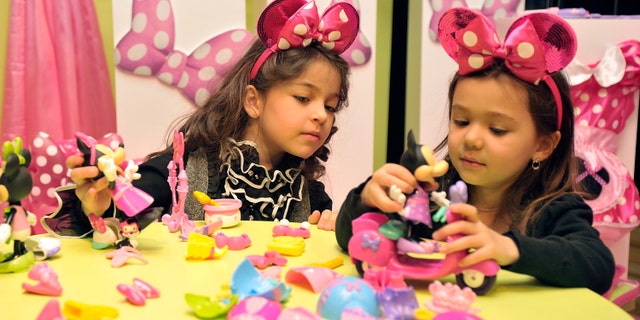 NEW YORK, NY - FEBRUARY 13: A view of children in a play area that was set up during the Disney Junior toy line unveiling with Osbourne and Arquette at Altman Building on February 13, 2012 in New York City. (Photo by Joe Corrigan/Getty Images for Disney)