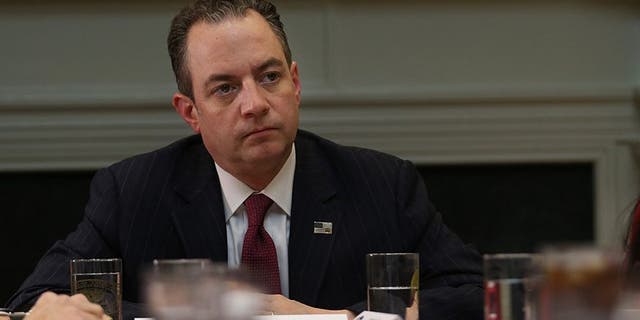 Chief of Staff Reince Priebus attends a breakfast meeting with small business leaders hosted by U.S. President Donald Trump (not pictured) at the Roosevelt room of the White House in Washington U.S., January 30, 2017. REUTERS/Carlos Barria - RTSY37T