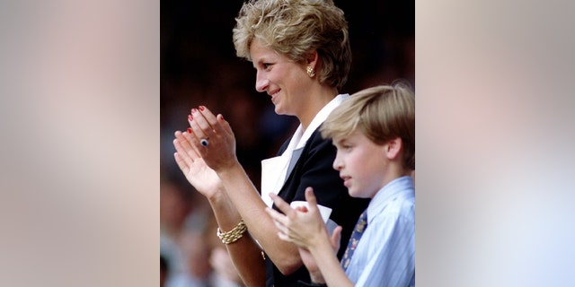 Princess Diana with Prince William.