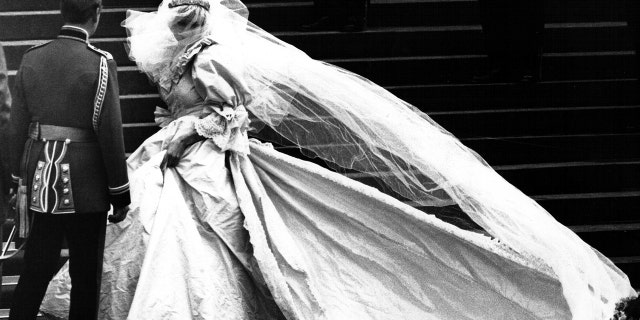 Princess Diana on her wedding day.