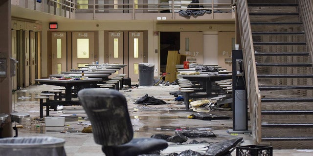 The aftermath of the prison riot.