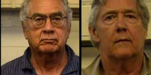 Former University of New Mexico Interim President F. Chris Garcia (l.) and retired New Jersey professor David Flory were arrested for their involvement in an online brothel - where prostitutes and johns never actually hooked up. (AP)