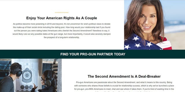 A new dating site aims to connect lovers of the Second Amendment.