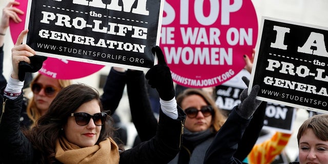 Pro-life activists gather for the National March for Life rally in Washington January 27, 2017.
