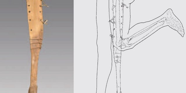 A 2,200-year-old prosthetic leg was discovered in a tomb in China and would've been worn by a man with a deformed knee.