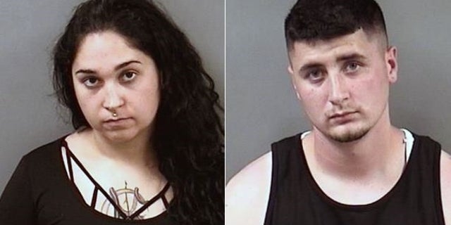 Arrested protesters Bella Podolsky, left, and Javier Cruz-O'Connell.