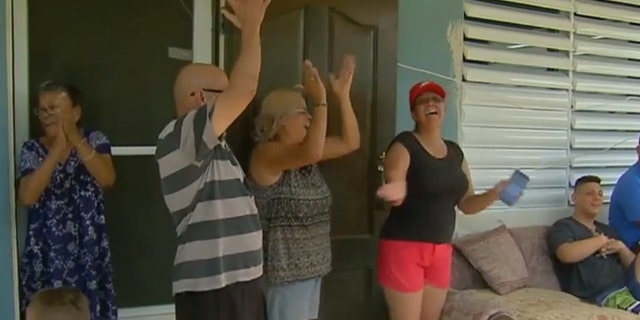 Families cheer after their power is restored six months after the devastating hurricane. For many though, six months of no work and no power has forced them to leave Puerto Rico for good. More than 135,000 people have fled to the U.S. mainland, according to an estimate by Center for Puerto Rican Studies at Hunter College in New York. On the mainland, nearly 7,000 families are in hotels and motels after FEMA extended the temporary shelter deadline until May.