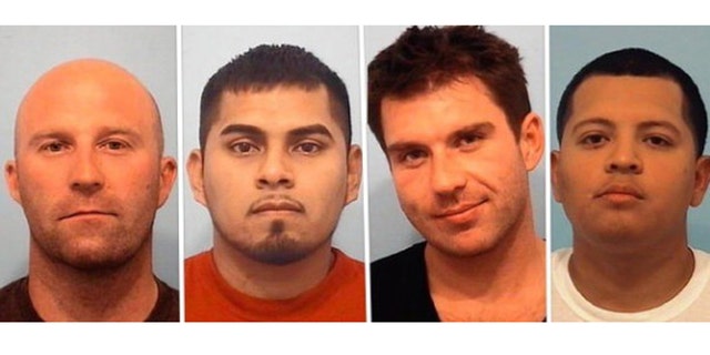 From left: Marcin K. Klepinowski, Andres Lopez, Swavek Krakowiak and Jesus Nino. (Naperville Police Department photos)