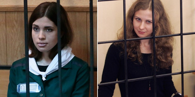 Nadezhda Tolokonnikova, left, and Maria Alyokhina will be freed from jail under an amnesty deal passed by Russian parliament, President Vladimir Putin said Thursday.