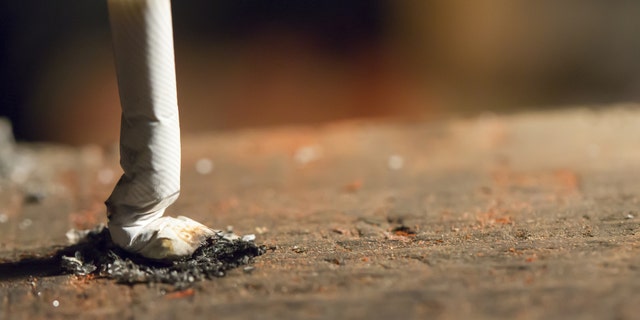 crushed cigarette