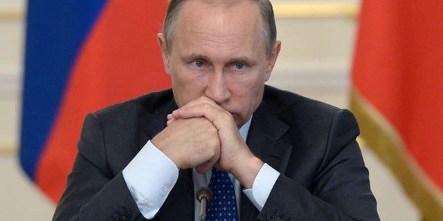 Aug 5, 2015: Russian President Vladimir Putin attends a meeting with senior government officials at the Novo-Ogaryovo residence outside Moscow, Russia. (AP)