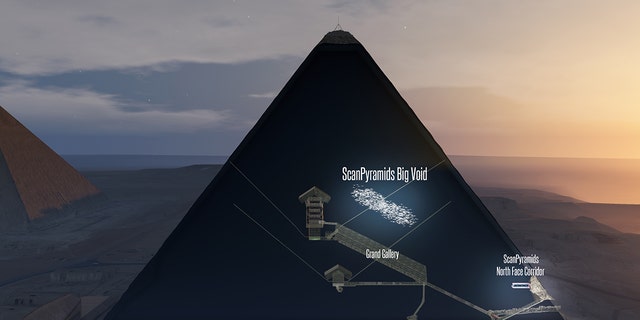 3D artist's impression of the 'void' discovered inside the Great Pyramid