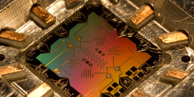A quantum computer chip can process information several orders of magnitude faster than an ordinary silicon computer chip.