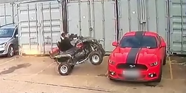 Quay lost control as he was getting off of the ATV.