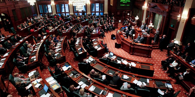 In this 2012 file photo, Illinois Gov. Pat Quinn delivers his State of the State address to the joint session of the General Assembly in Springfield, Ill.