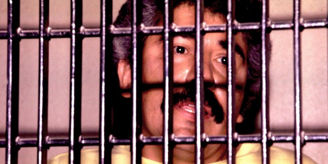 Mexican drug lord Rafael Caro Quintero is shown behind bars in this undated file photo. Quintero won an initial appeal against his conviction and 40 year sentence for the 1985 murder of U.S. DEA agent Enrique Camarena.