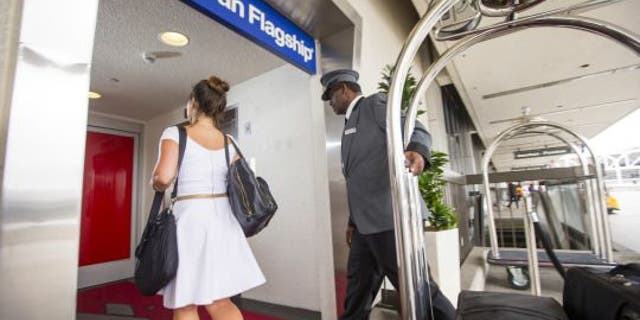 High-end flyers discretely use a dedicated, red-carpeted entrance at LAX.