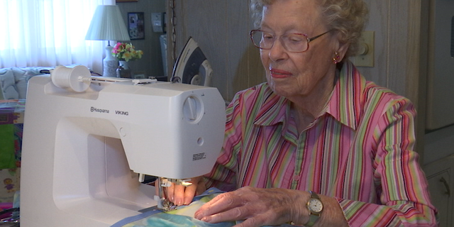 99-year-old Heft says she hopes her creations will inspire others to become involved in charity work.