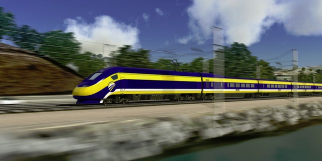 Shown here is a rendering of the California High-Speed Rail Project.