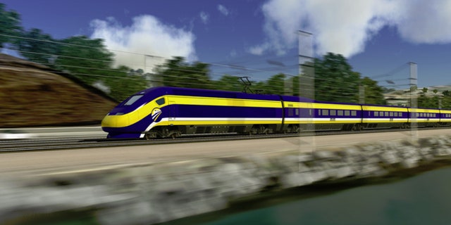 Shown here is a rendering of the California High-Speed Rail Project.