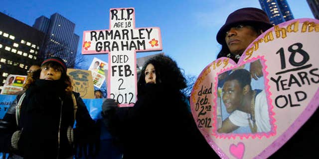 Protesters calling for a grand jury investigation into the death of Ramarley Graham, in 2014.