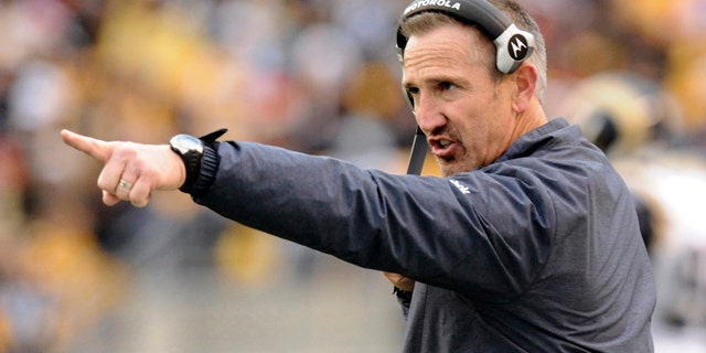 Dec. 24, 2011: St. Louis Rams head coach Steve Spagnuolo points onto the field as his team plays against the Pittsburgh Steeler in an NFL football game in Pittsburgh.