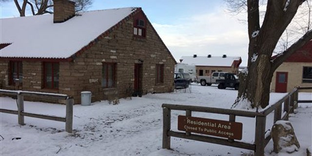 Buildings at the Malheur National Wildlife Refuge are seen near Burns, Ore., Sunday, Jan. 3, 2016. Protesters are occupying the refuge to object to a prison sentence for local ranchers for burning federal land. (AP Photo/Rebecca Boone)