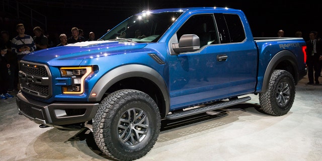 Detroit, MI, USA - January 12, 2015: Ford F150 Raptor on display during the 2015 Detroit International Auto Show at the COBO Center in downtown Detroit.