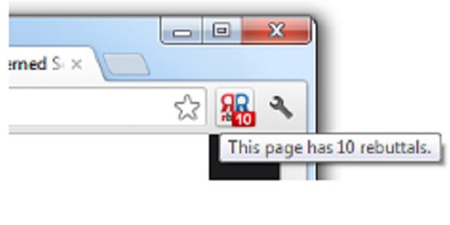 The Rbutr tool lets people easily find counter-arguments to pages they are viewing.