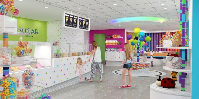 The ship will have its own "Sugar Beach" candy and ice-cream shop for guests with a sweet tooth.