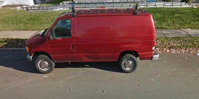 A red van parked near the location of the incident spotted on Google Street View