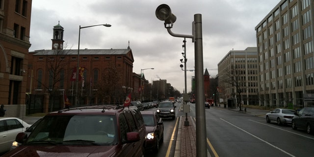 Feb. 22, 2013: Shown here is a red-light camera in downtown Washington, D.C.