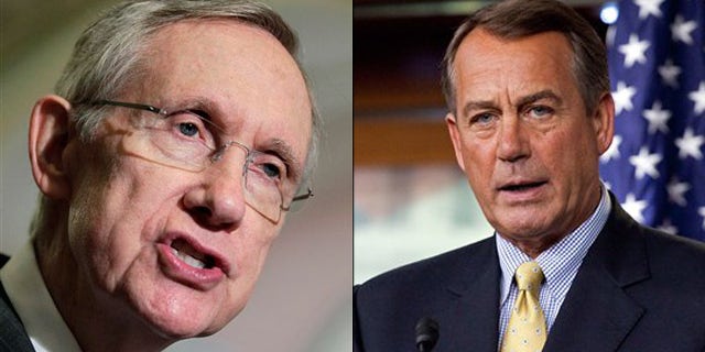 Shown here are Senate Majority Leader Harry Reid, left, and House Speaker John Boehner.