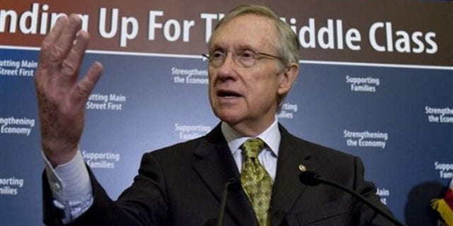FILE: April 15, 2010: Senate Majority Leader Harry Reid at a news conference on Capitol Hill, in Washington, D.C.