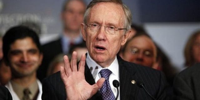 Senate Majority Leader Harry Reid speaks at a news conference on Capitol Hill Dec. 22. (AP Photo)