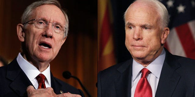 Shown here are Senate Majority Leader Harry Reid, left, and Sen. John McCain. (AP/Reuters Photos)