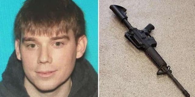 Travis Reinking, 29, used the gun, pictured right, to open fire at a Waffle House in Tennessee on Sunday, cops say.