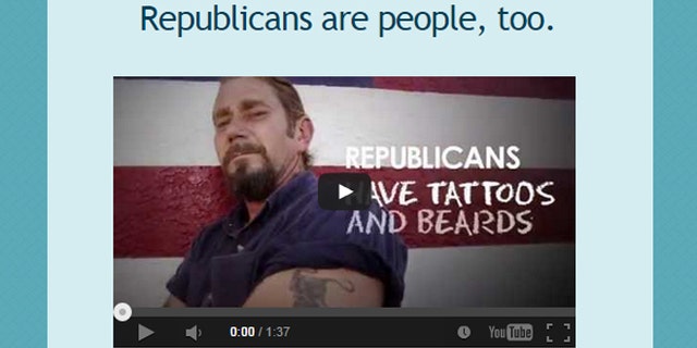 Shown here is an image from the 'Republicans are people, too' website.