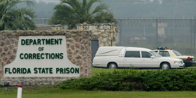 The exterior of Florida State Prison near Starke, Florida.
