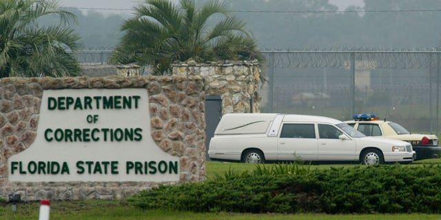 The exterior of Florida State Prison near Starke, Florida.