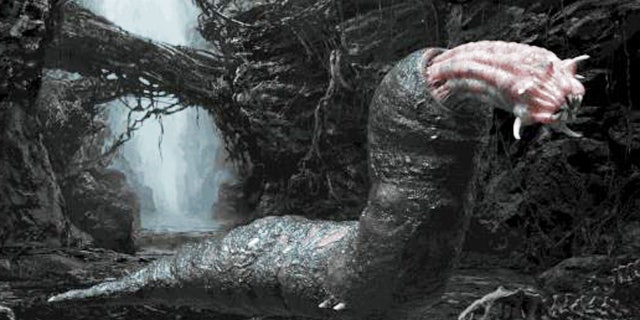 This giant slug is one of many terrifying creatures you'll encounter on "Skull Island: Reign of Kong."