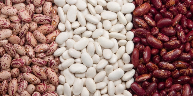 Background of three kinds of kidney beans