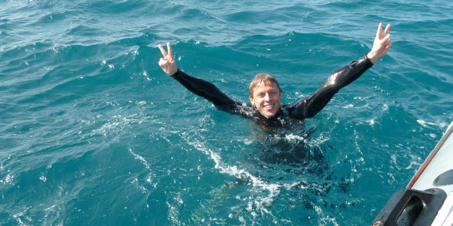 Enjoying the water in Cape Verde, Africa.
