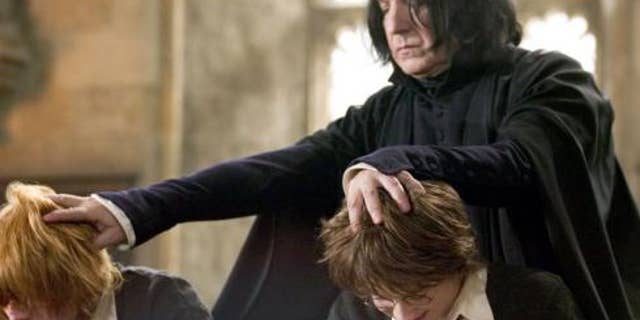 Alan Rickman as Professor Severus Snap in "Harry Potter."