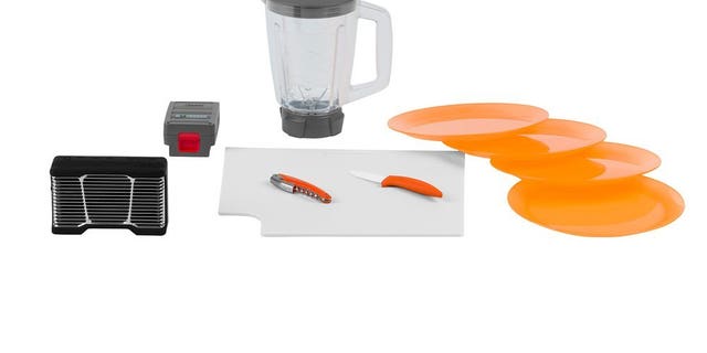 cooler with speakers and blender