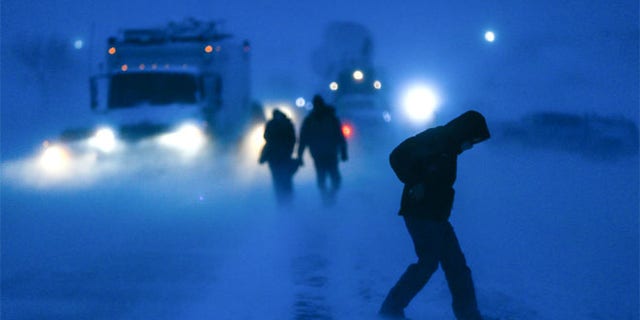 Route 1806, which runs alongside the Oceti Sakowin camp, is seen as "water protectors" continue to demonstrate against plans to pass the Dakota Access pipeline adjacent to the Standing Rock Indian Reservation, near Cannon Ball, North Dakota.