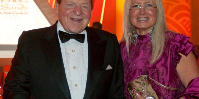 FILE: Las Vegas Sands Chairman and CEO Sheldon Adelson and his wife Miriam Ochsorn. Adelson reportedly disagrees with Stephen Bannon on key GOP elections.
